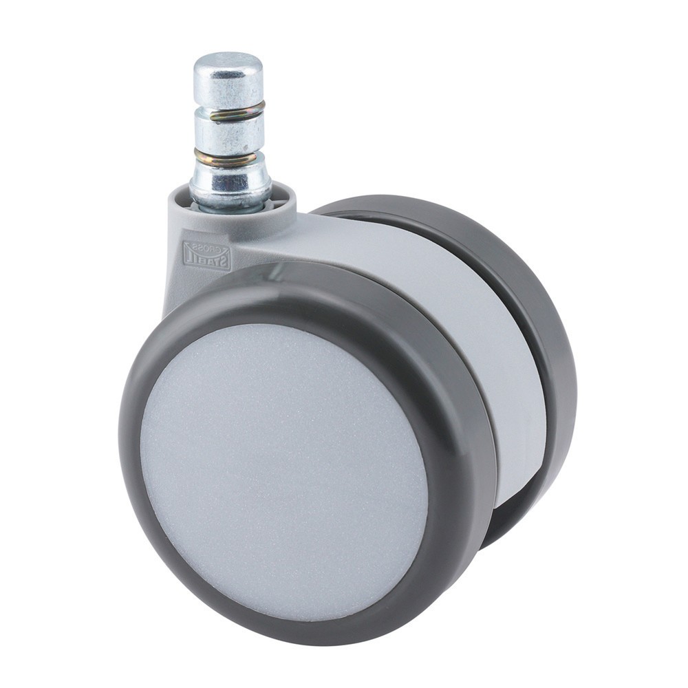 Product afbeelding: Wielen voor harde vloeren 5x hjh OFFICE ROLO MOVE 60 No-Noise 11 mm / 60 mm (set van 5) bureaustoelwielen, wit / grijs