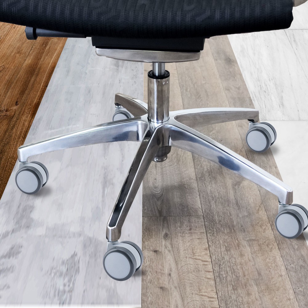 Productafbeelding nr. 4: Wielen voor harde vloeren 5x hjh OFFICE ROLO MOVE 60 No-Noise 11 mm / 60 mm (set van 5) bureaustoelwielen, wit / grijs