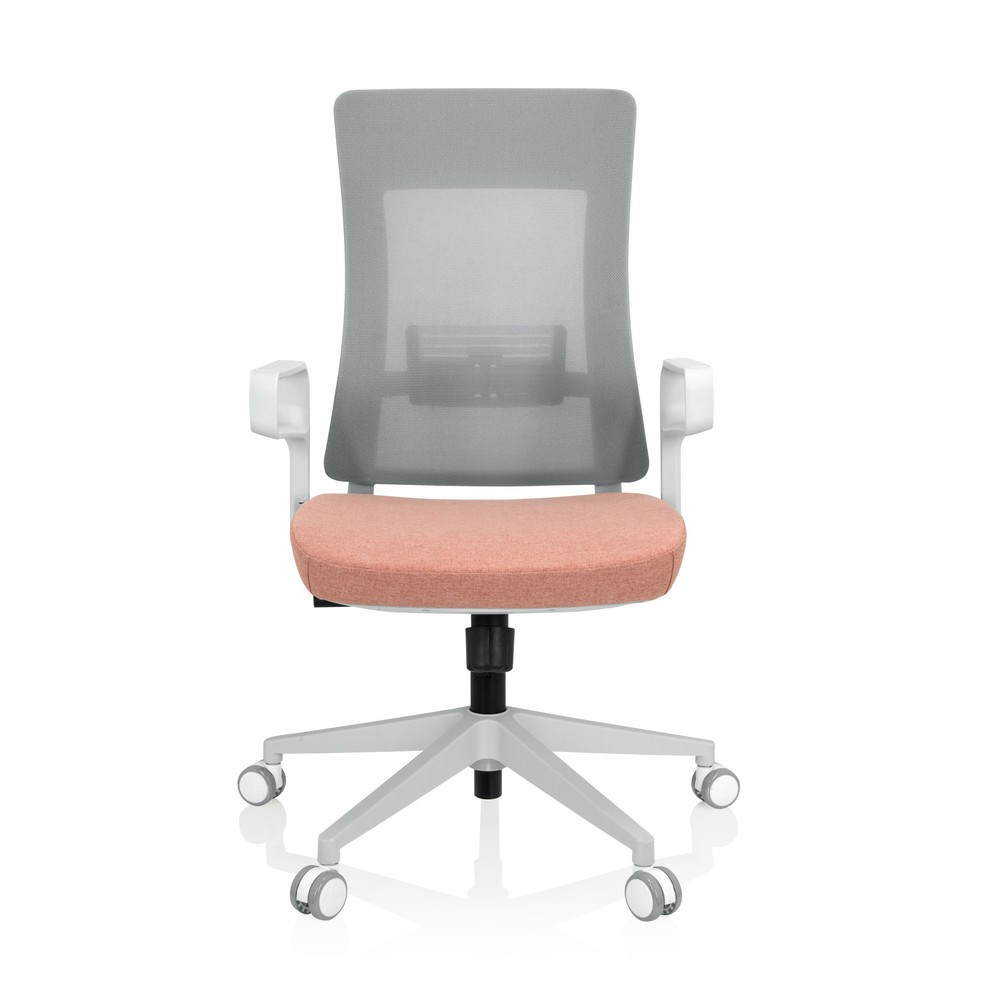 Product afbeelding: Bureaustoel / draaistoel hjh OFFICE COMFIO WM netstof / stof, grijs / roze