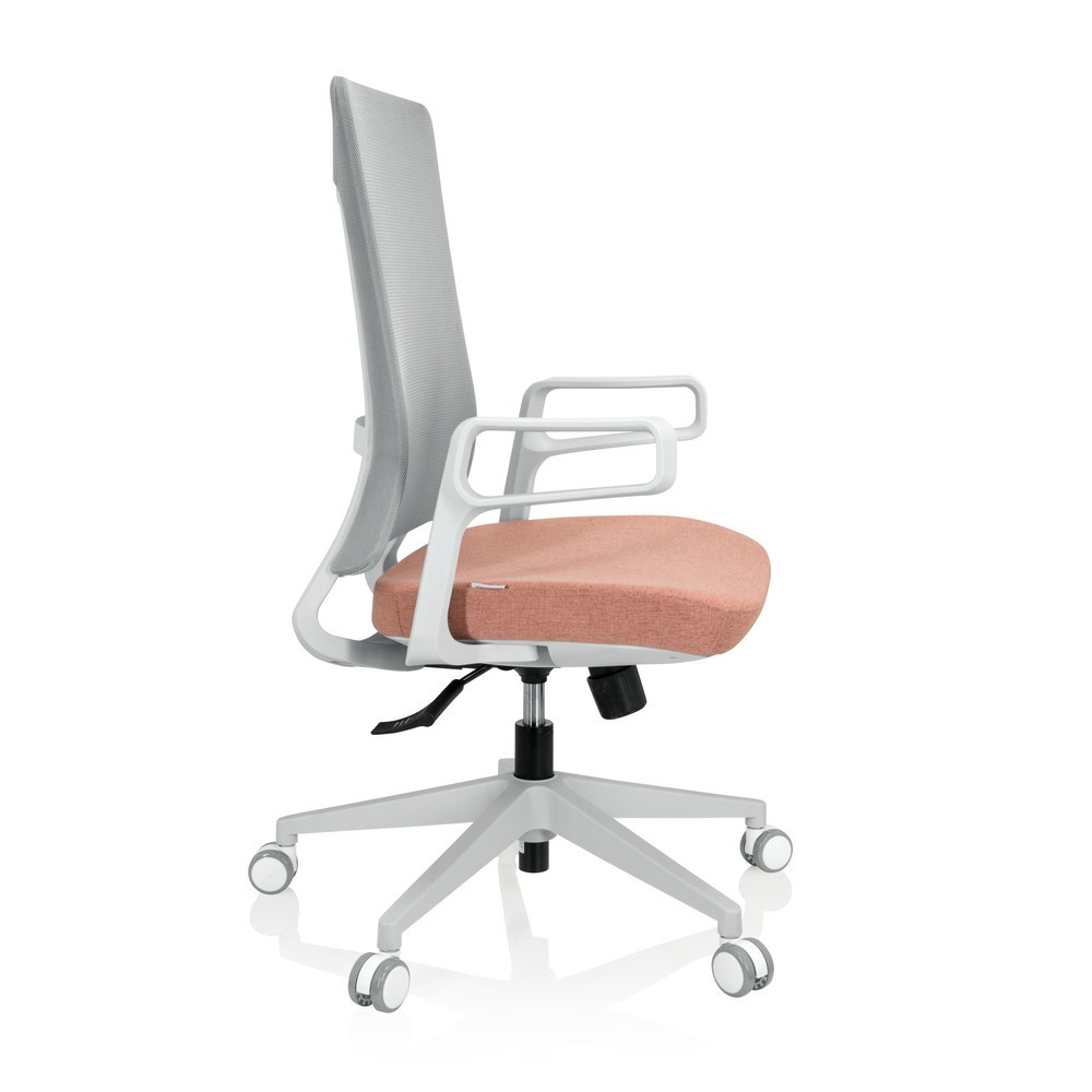 Productafbeelding nr. 7: Bureaustoel / draaistoel hjh OFFICE COMFIO WM netstof / stof, grijs / roze