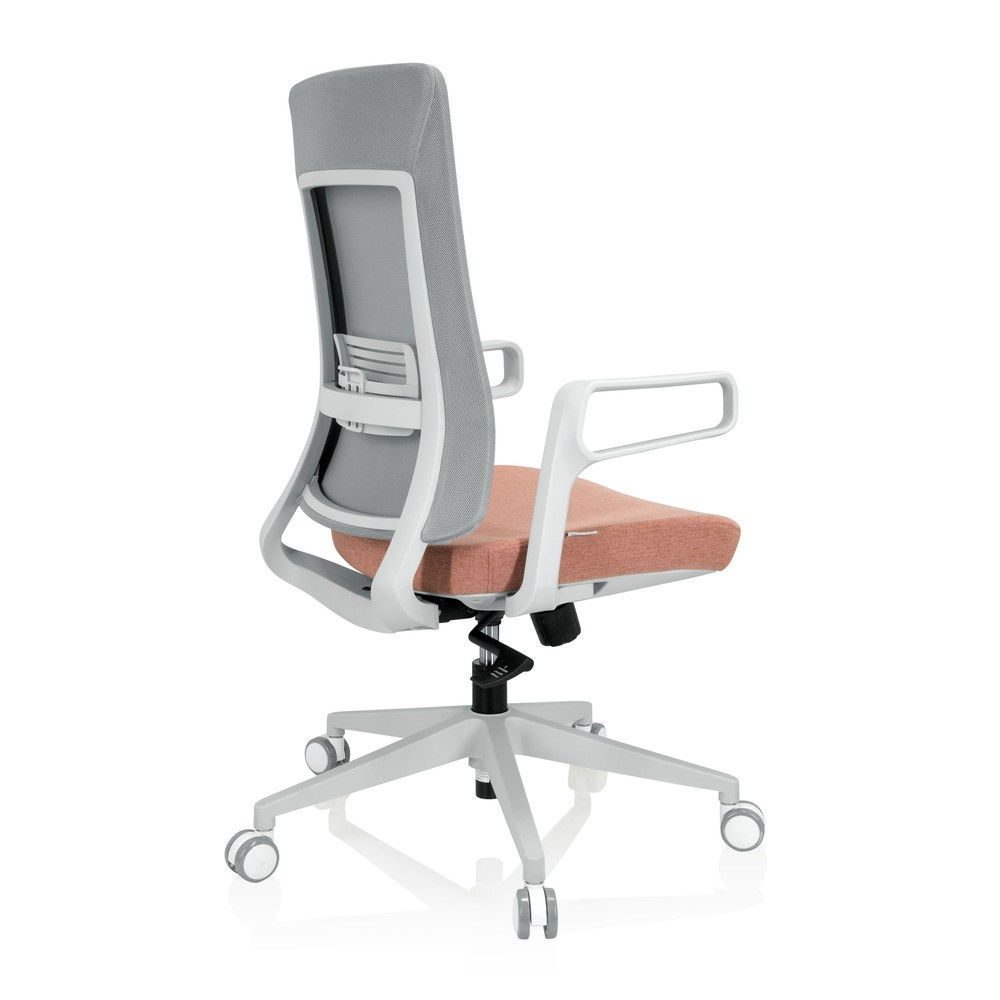 Productafbeelding nr. 8: Bureaustoel / draaistoel hjh OFFICE COMFIO WM netstof / stof, grijs / roze