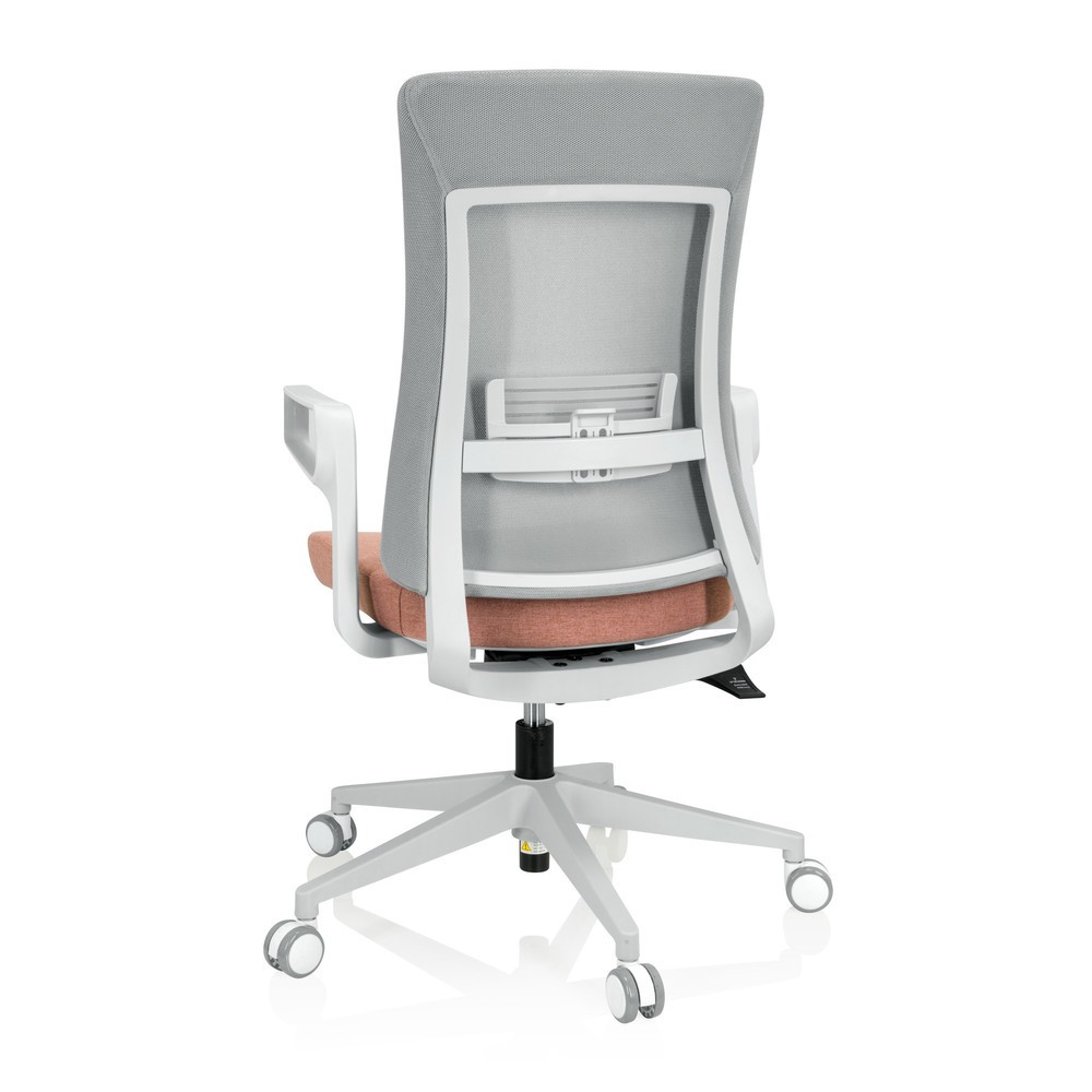 Productafbeelding nr. 10: Bureaustoel / draaistoel hjh OFFICE COMFIO WM netstof / stof, grijs / roze