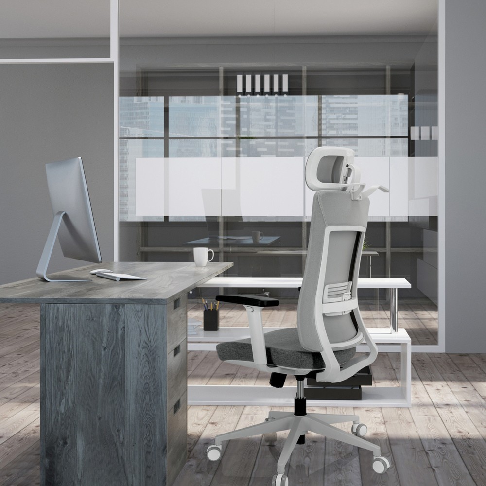 Productafbeelding nr. 4: Bureaustoel / draaistoel hjh OFFICE COMFIO WMH netstof / stof, grijs