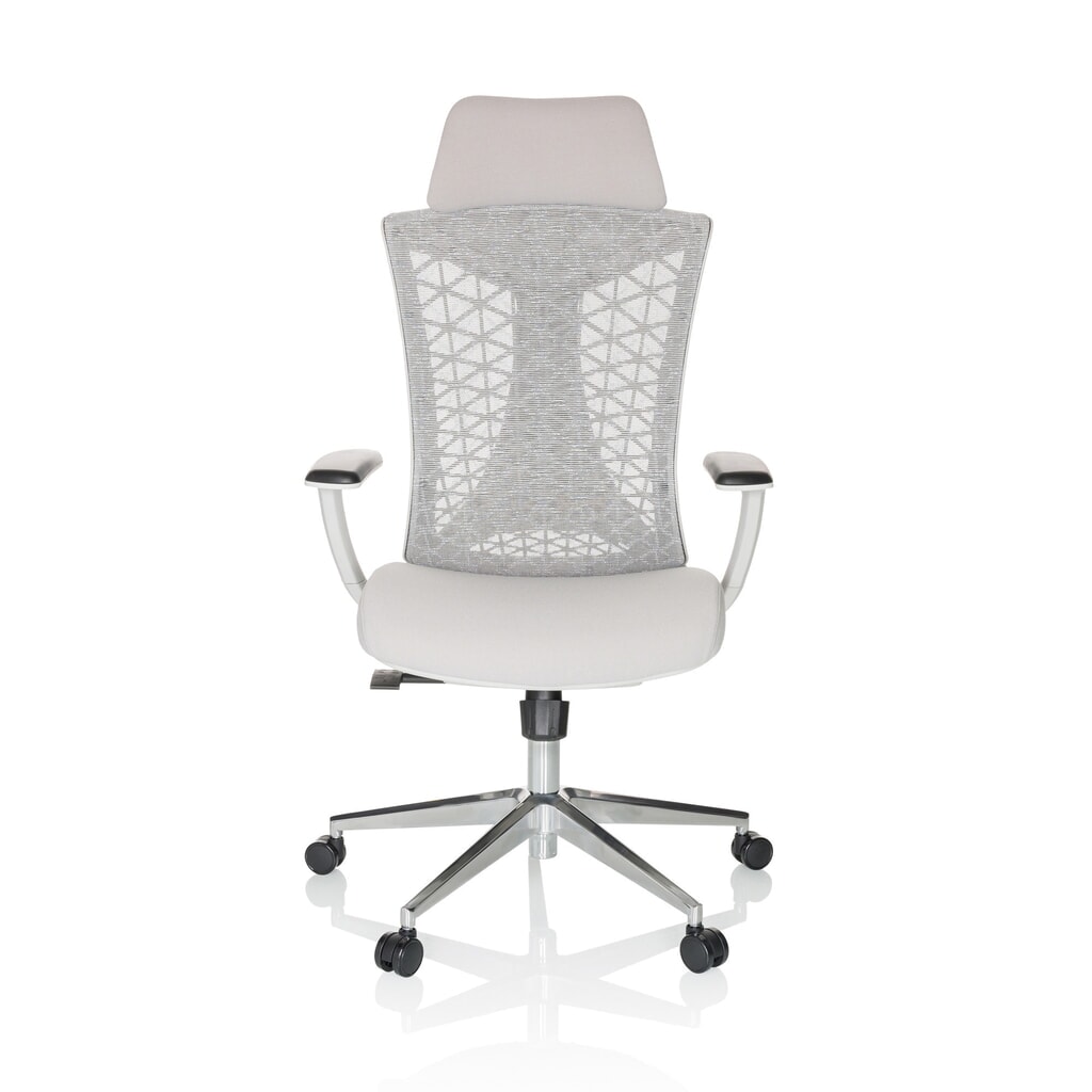 Bureaustoel / draaistoel hjh OFFICE FALEO W netstof / stof, grijs Product afbeelding: Bureaustoel / draaistoel hjh OFFICE FALEO W netstof / stof, grijs