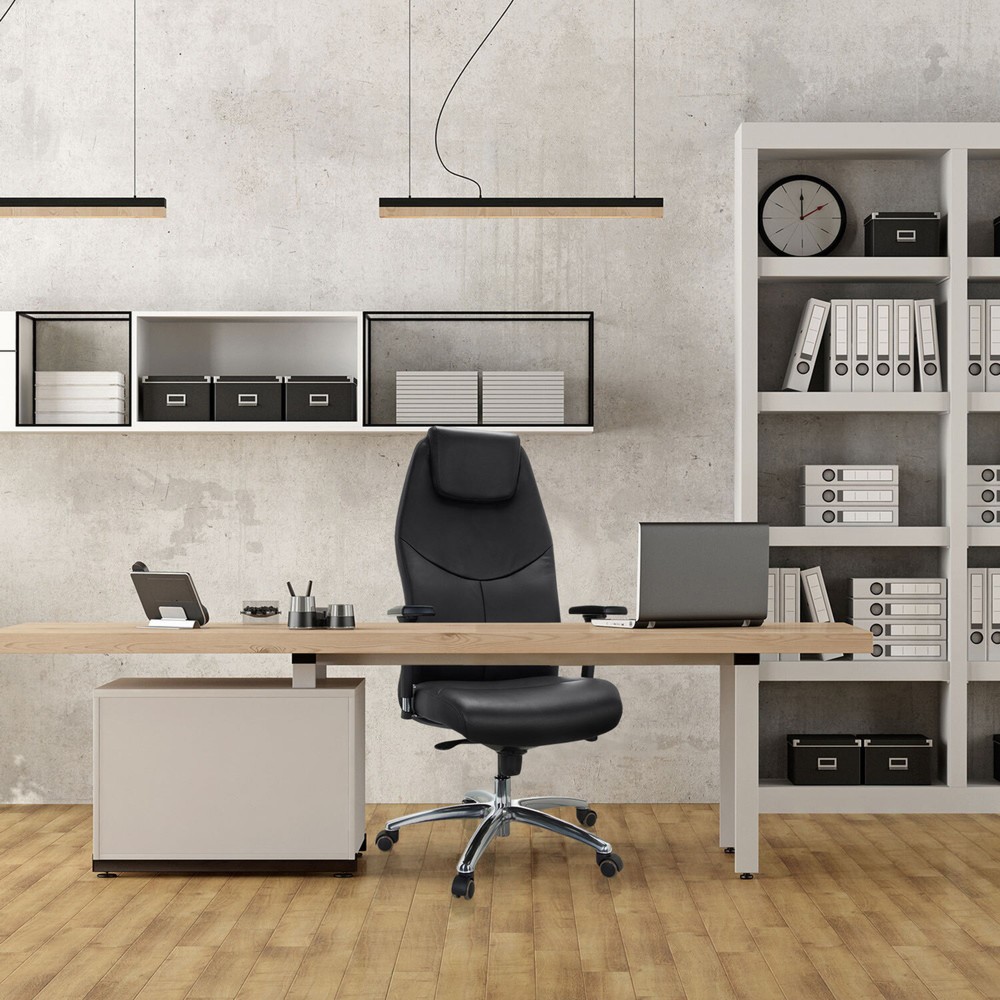 Productafbeelding nr. 3: Bureaustoel / directiestoel hjh OFFICE FERRARA leer, zwart
