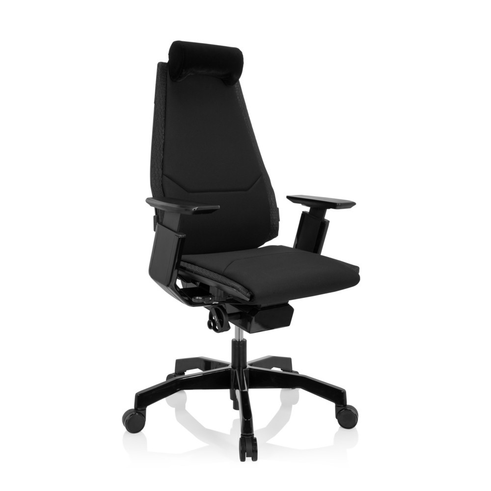 Productafbeelding nr. 2: Bureaustoel / draaistoel hjh OFFICE GENIDIA BLACK stof, zwart