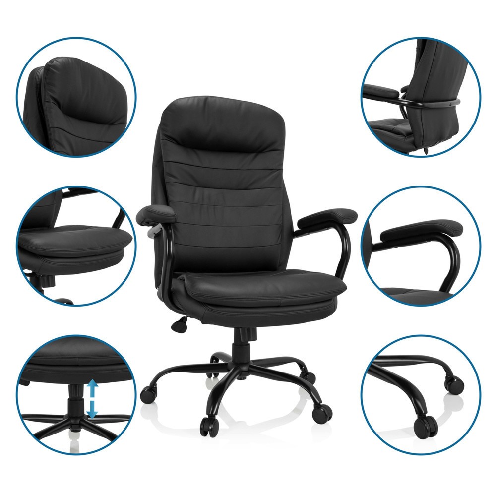 Productafbeelding nr. 3: Bureaustoel / directiestoel hjh OFFICE RELAX XXL B PU, zwart