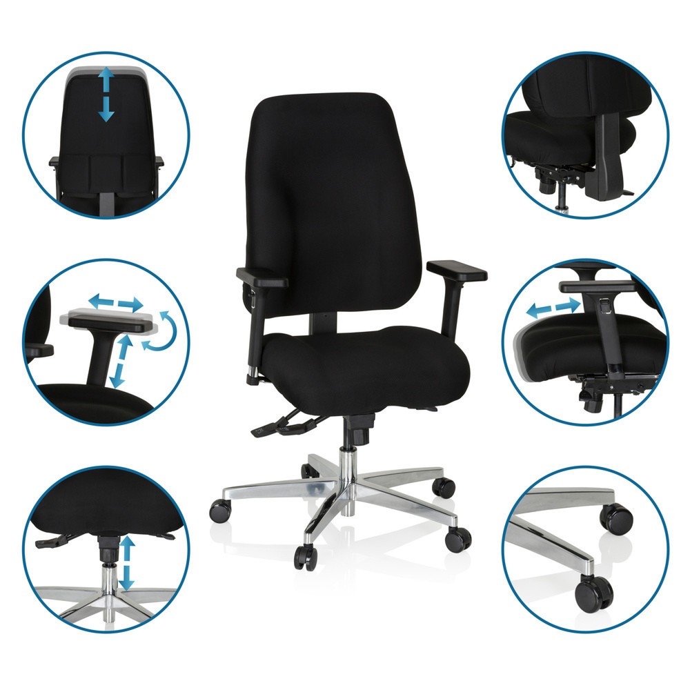 Productafbeelding nr. 3: Bureaustoel / directiestoel hjh OFFICE ZENIT COMFORT, zwart