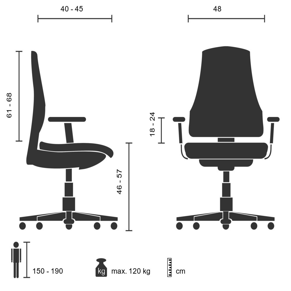 Productafbeelding nr. 5: Bureaustoel / directiestoel hjh OFFICE ZENIT COMFORT, zwart
