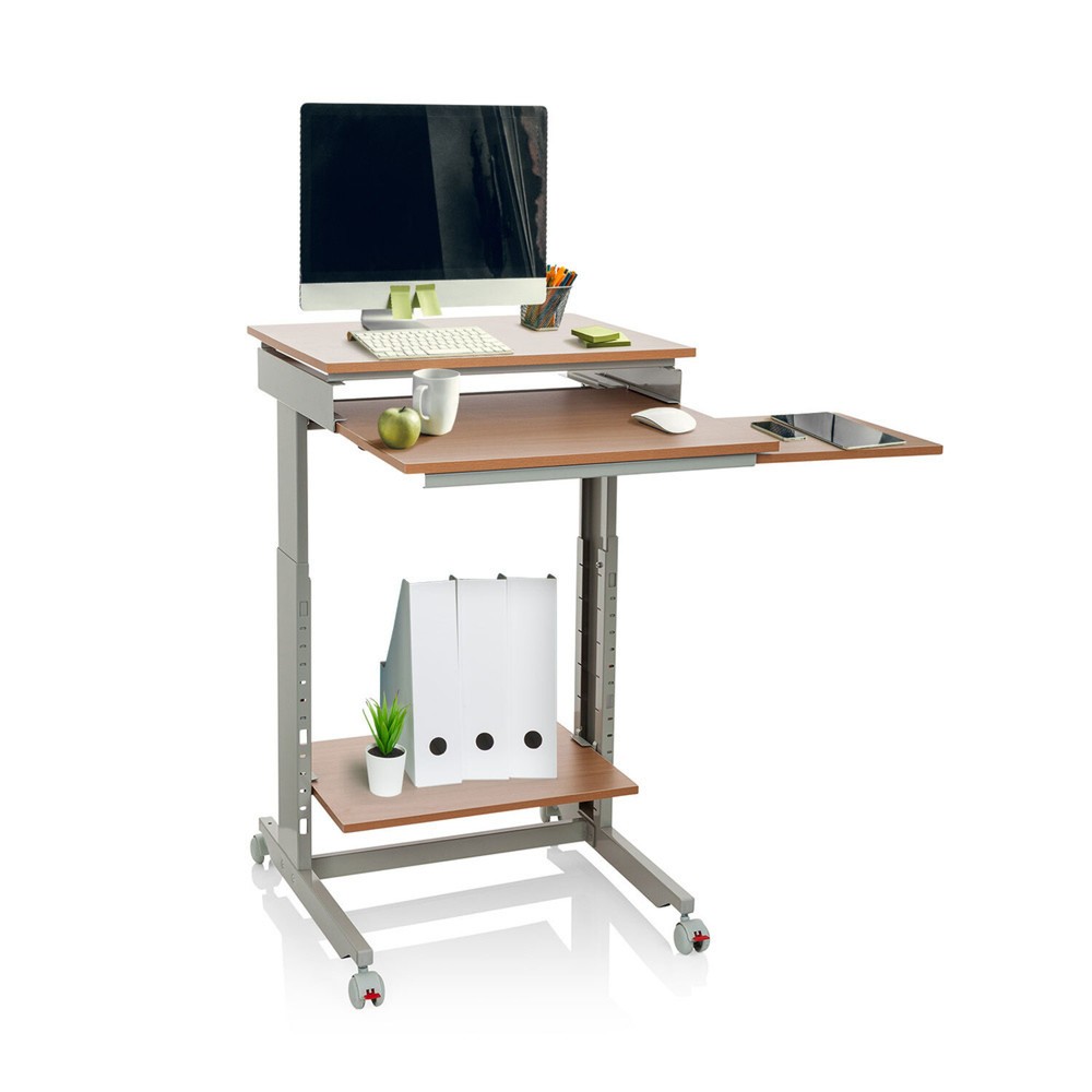 Productafbeelding nr. 2: Computertafel / bureau hjh OFFICE WORKSTATION, grijs / beuk