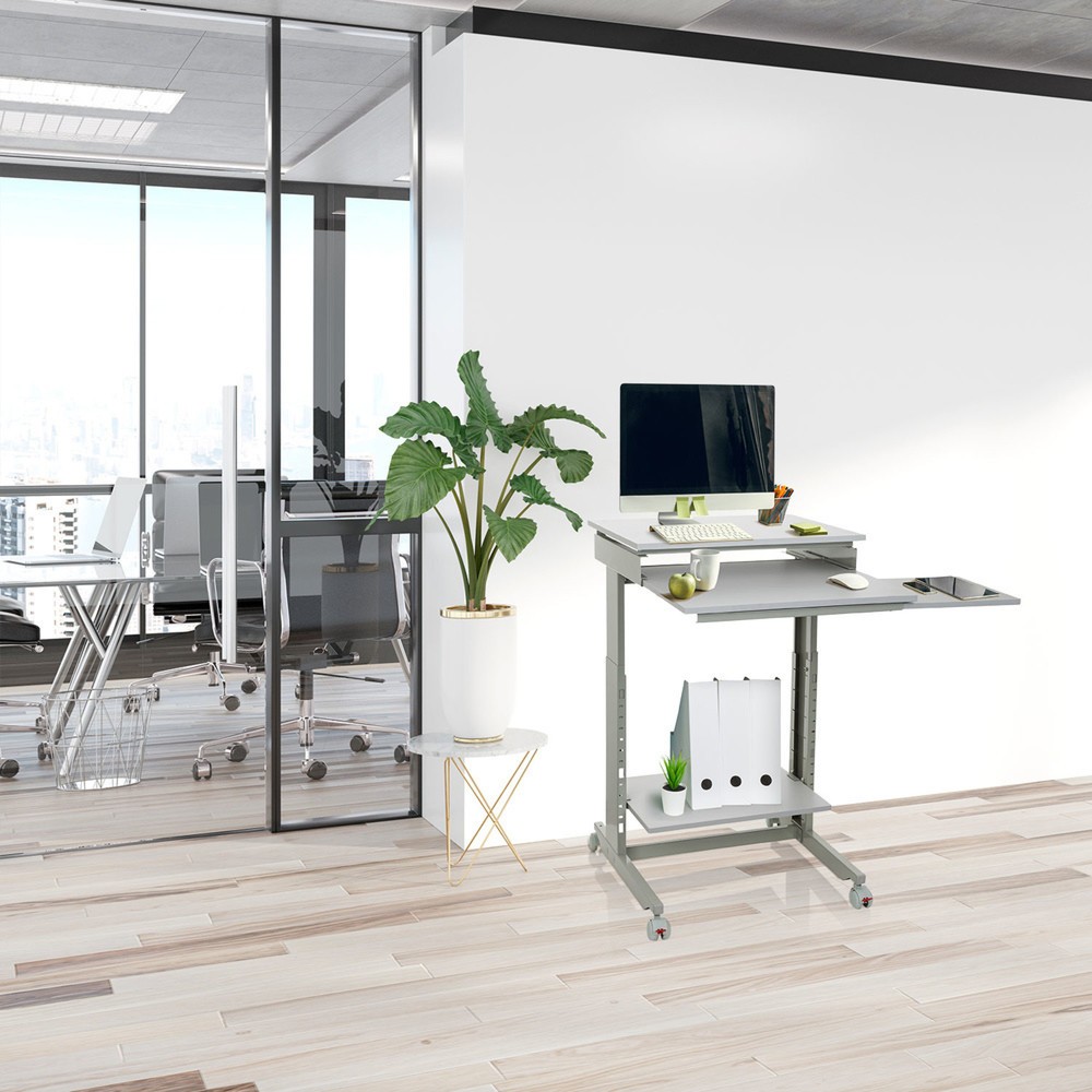 Productafbeelding nr. 3: Computertafel / bureau hjh OFFICE WORKSTATION, grijs