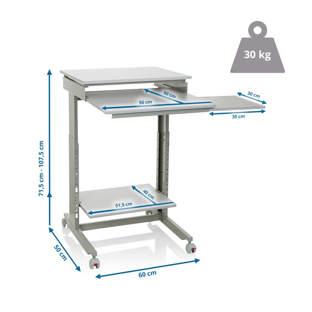 Productafbeelding nr. 5: Computertafel / bureau hjh OFFICE WORKSTATION, grijs