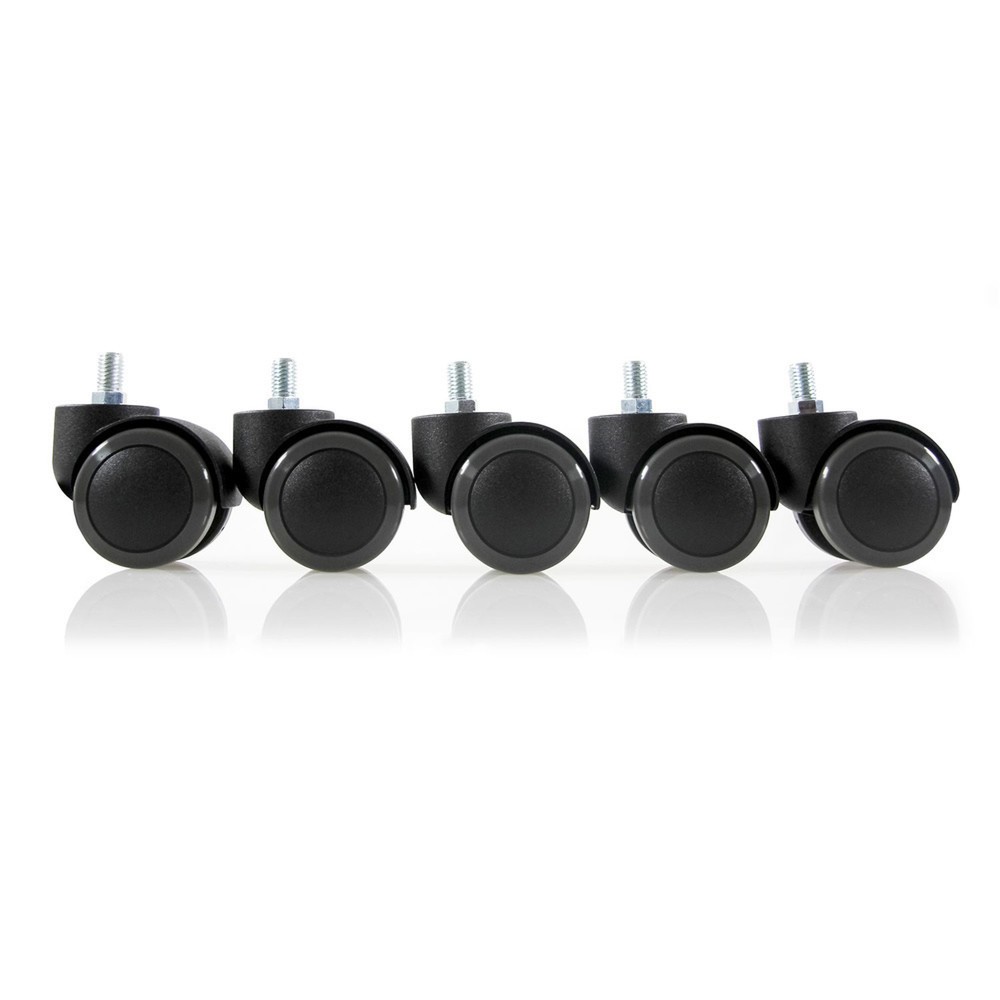 Productafbeelding nr. 3: Wielen voor harde vloeren 5x hjh OFFICE 50 mm / schroefdraad M10 bureaustoelwielen voor harde vloeren, (set van 5)