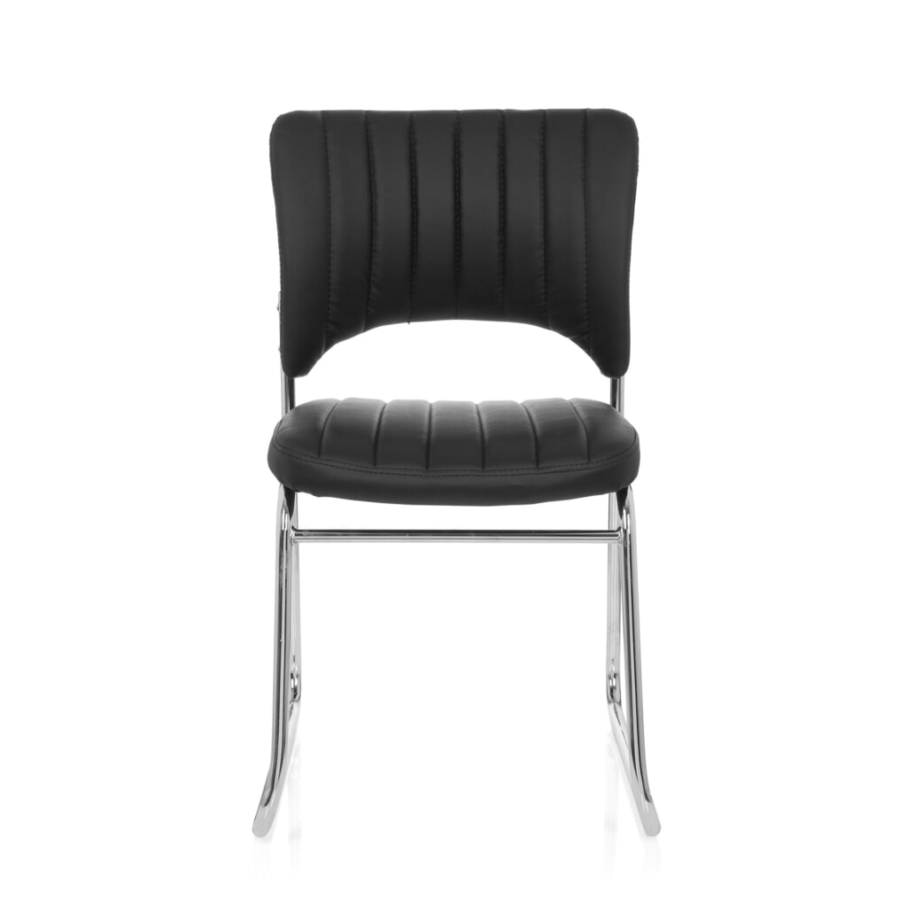 Vergaderstoel / bezoekersstoel hjh OFFICE CASPI V PU, zwart Product afbeelding: Vergaderstoel / bezoekersstoel hjh OFFICE CASPI V PU, zwart