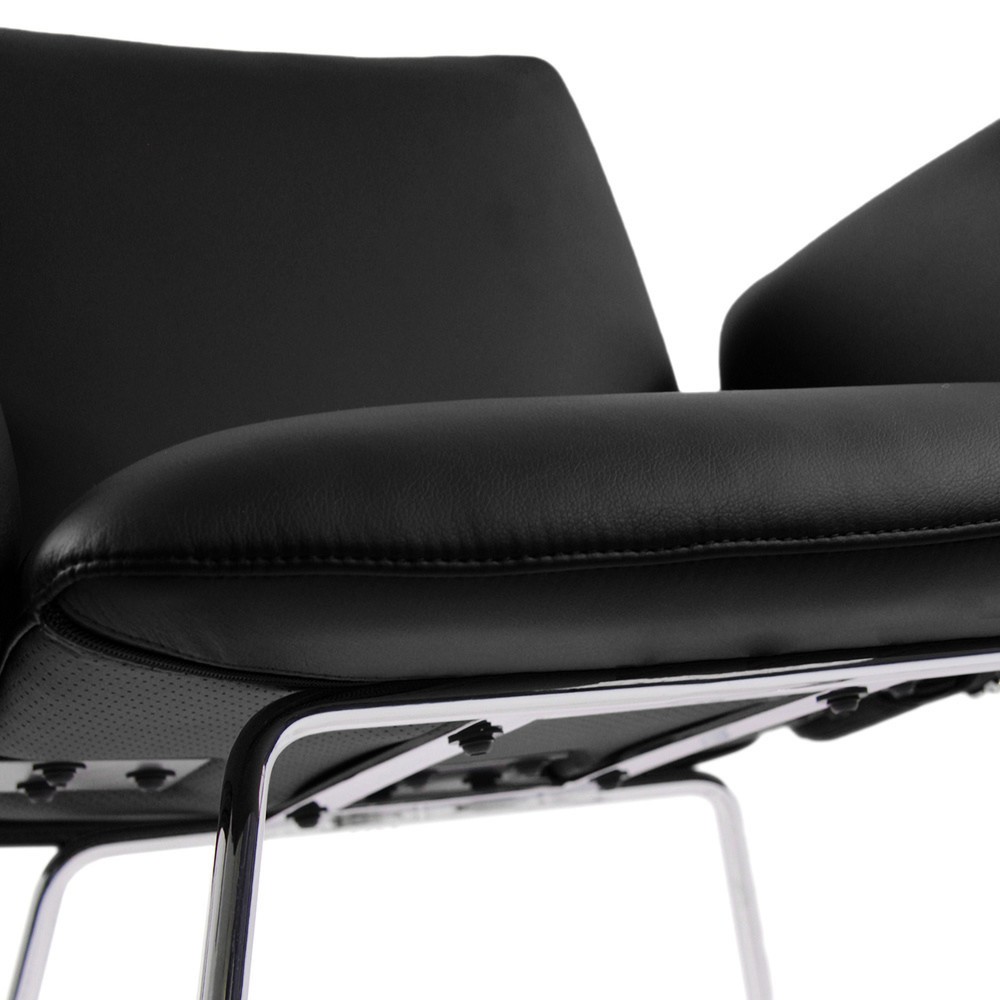 Productafbeelding nr. 2: Bezoekersstoel / sledestoel hjh OFFICE DESIGNIA V kunstleder, zwart