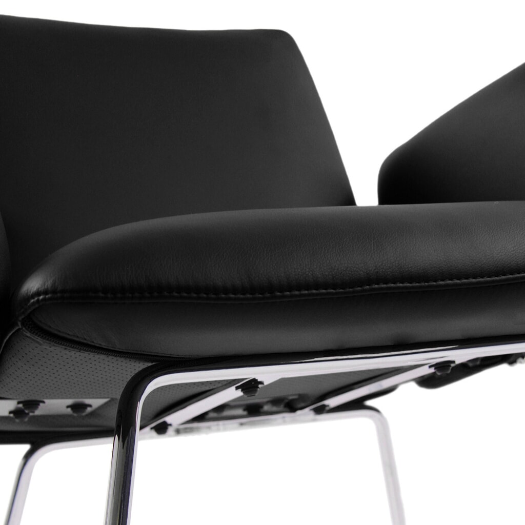 Productafbeelding nr. 2: Bezoekersstoel / sledestoel hjh OFFICE DESIGNIA V kunstleder, zwart