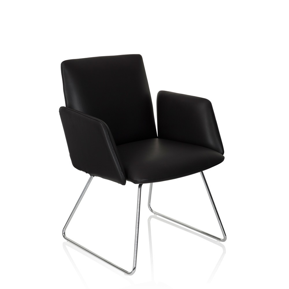 Productafbeelding nr. 8: Bezoekersstoel / sledestoel hjh OFFICE DESIGNIA V kunstleder, zwart