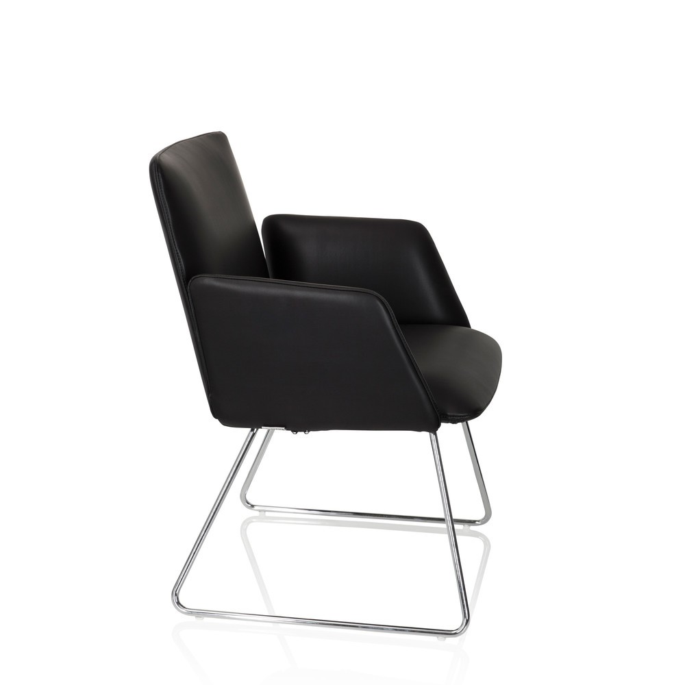 Productafbeelding nr. 9: Bezoekersstoel / sledestoel hjh OFFICE DESIGNIA V kunstleder, zwart
