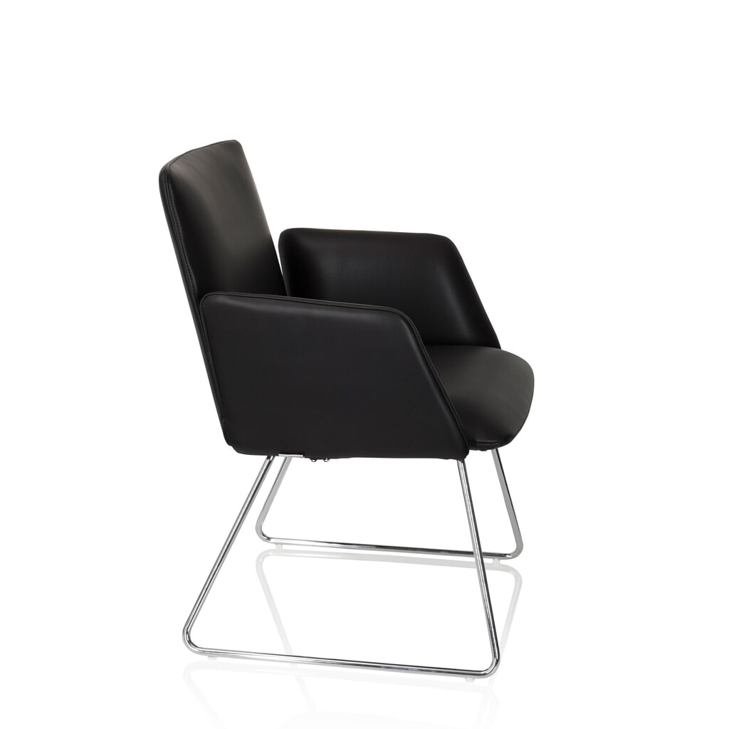 Bezoekersstoel / sledestoel hjh OFFICE DESIGNIA V kunstleder, zwart Productafbeelding nr. 9: Bezoekersstoel / sledestoel hjh OFFICE DESIGNIA V kunstleder, zwart