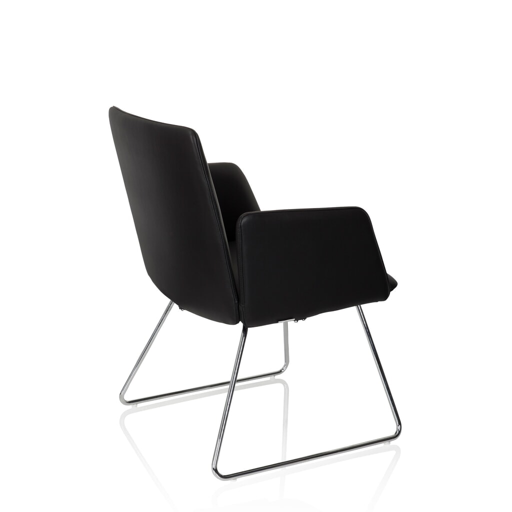 Bezoekersstoel / sledestoel hjh OFFICE DESIGNIA V kunstleder, zwart Productafbeelding nr. 10: Bezoekersstoel / sledestoel hjh OFFICE DESIGNIA V kunstleder, zwart