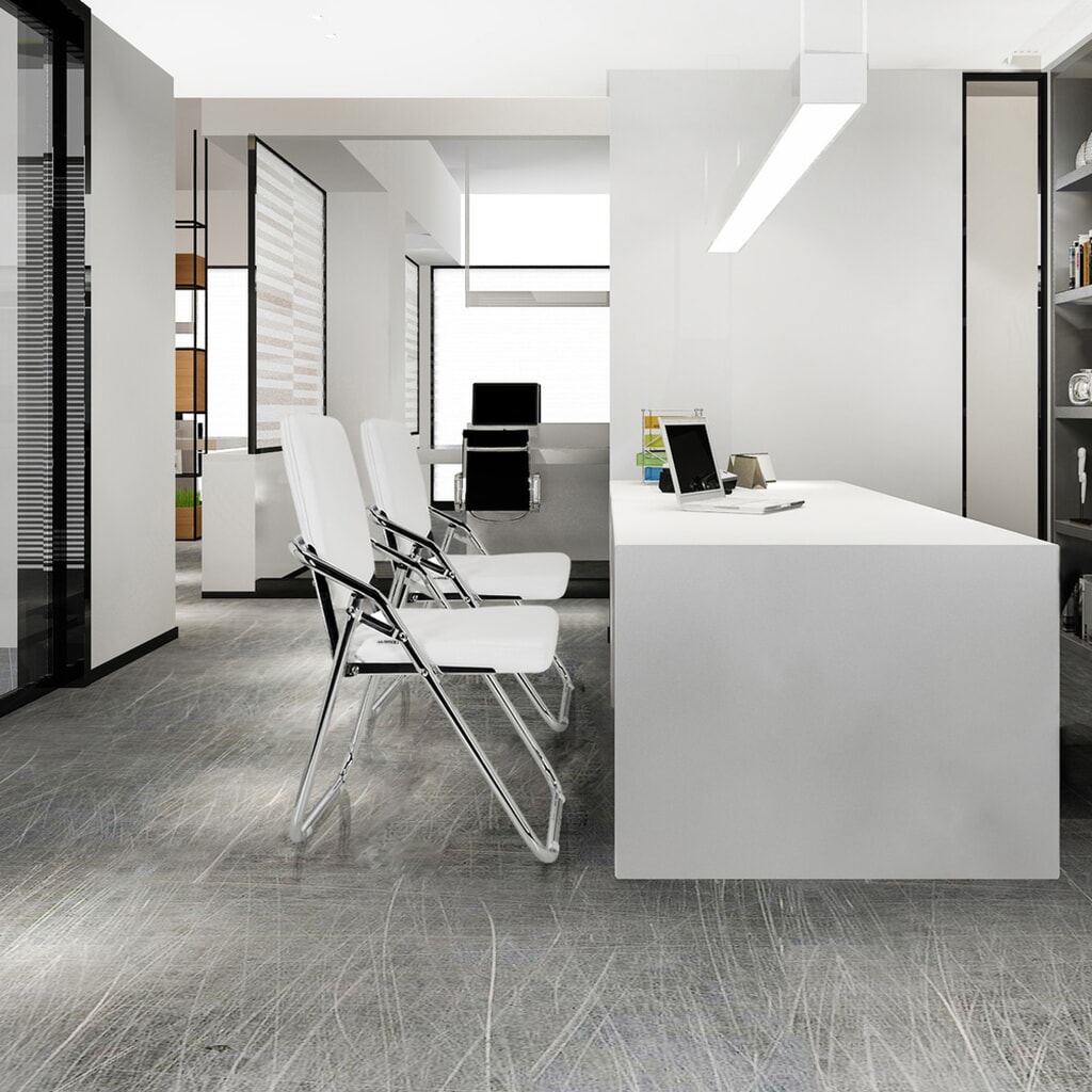 Vergaderstoel / bezoekersstoel hjh OFFICE ESTO V PU, wit Productafbeelding nr. 4: Vergaderstoel / bezoekersstoel hjh OFFICE ESTO V PU, wit