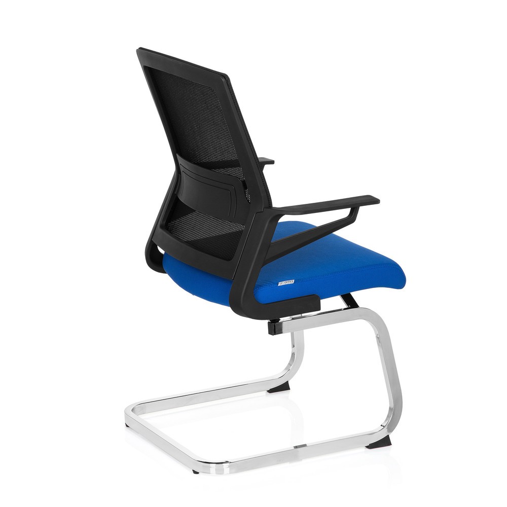 Productafbeelding nr. 7: Vergaderstoel / sledestoel hjh OFFICE INVENTOR V stof, zwart / blauw