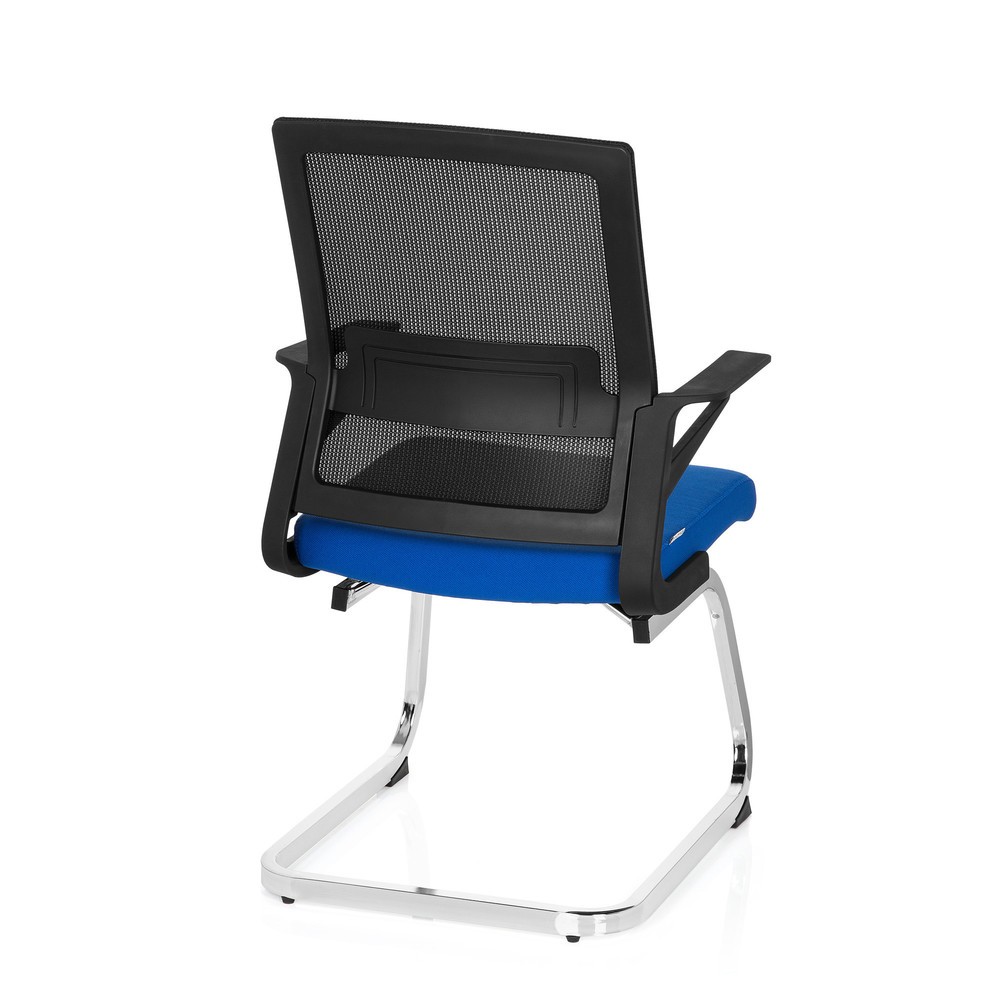 Productafbeelding nr. 8: Vergaderstoel / sledestoel hjh OFFICE INVENTOR V stof, zwart / blauw