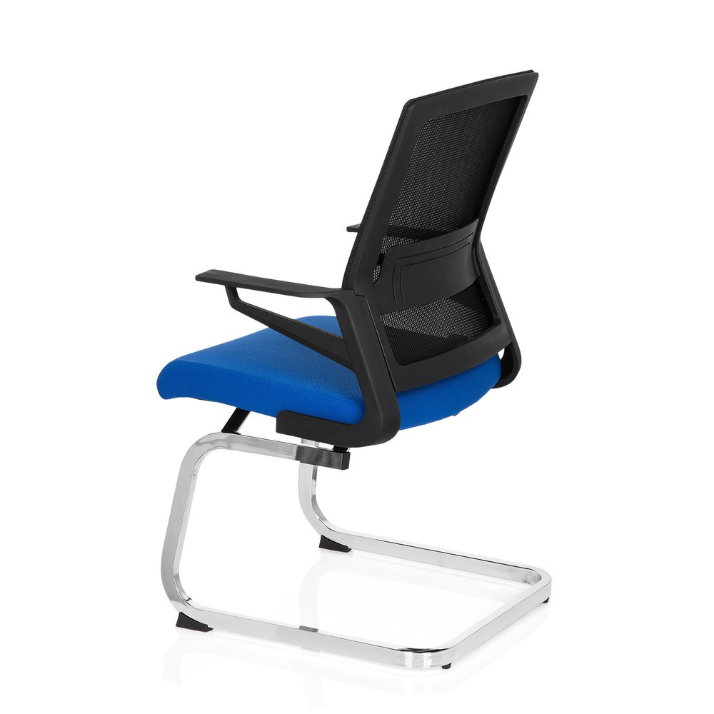 Productafbeelding nr. 10: Vergaderstoel / sledestoel hjh OFFICE INVENTOR V stof, zwart / blauw