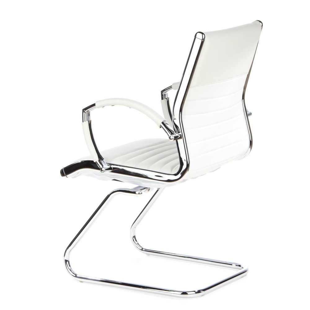 Productafbeelding nr. 8: Vergaderstoel / sledestoel hjh OFFICE PARMA V leder, wit chroom