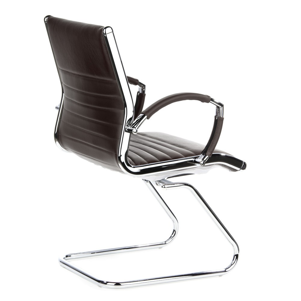 Productafbeelding nr. 5: Vergaderstoel / sledestoel hjh OFFICE PARMA V leder, bruin chroom