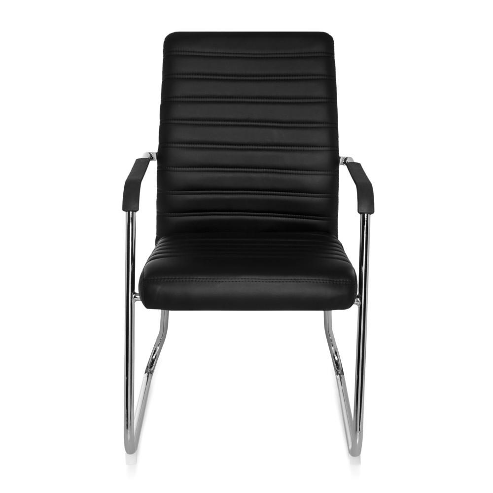 Product afbeelding: Vergaderstoel / sledestoel hjh OFFICE STEEL V PU, zwart