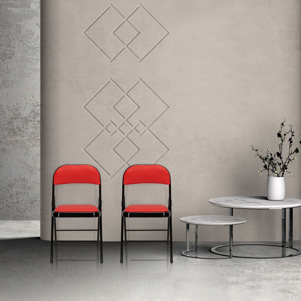 Productafbeelding nr. 6: Vergaderstoel / bezoekersstoel / klapstoel hjh OFFICE TUDELA PU, rood