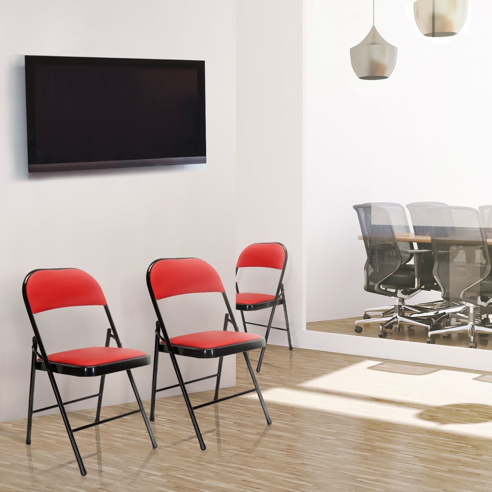 Productafbeelding nr. 7: Vergaderstoel / bezoekersstoel / klapstoel hjh OFFICE TUDELA PU, rood