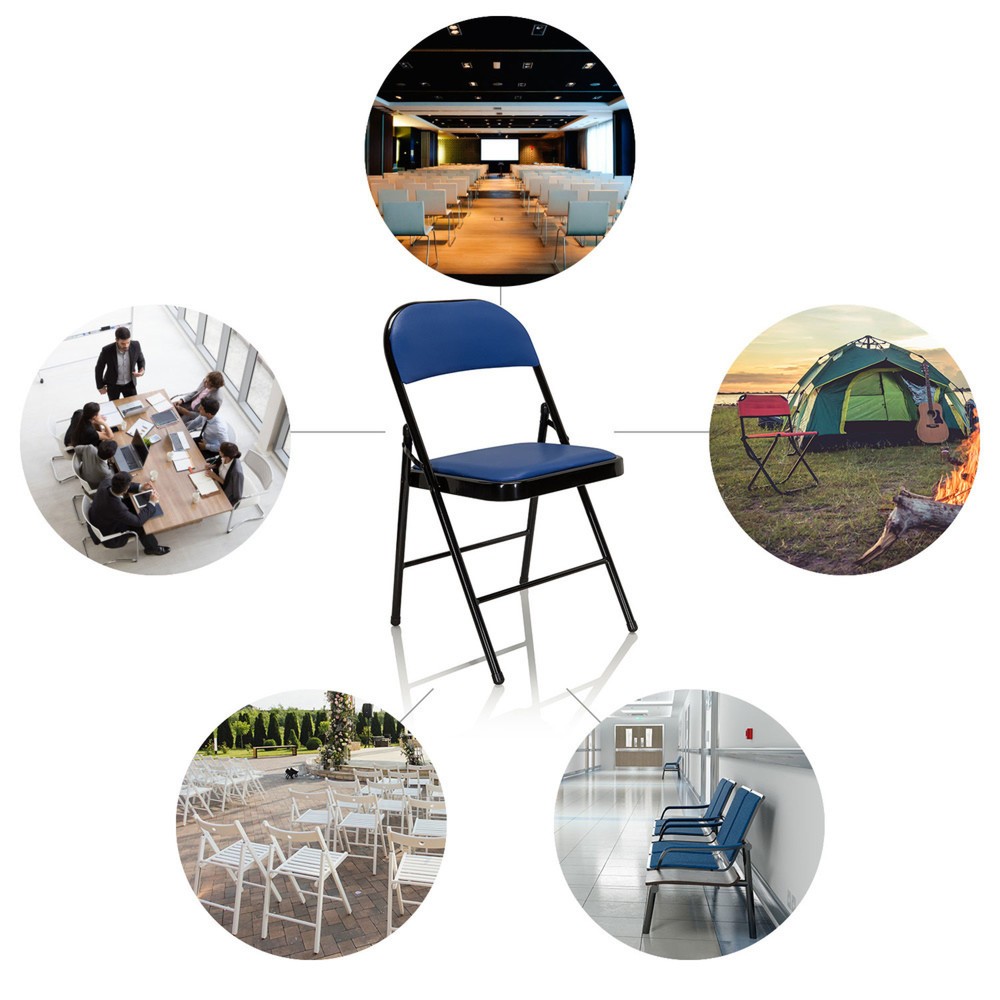 Productafbeelding nr. 2: Vergaderstoel / bezoekersstoel / klapstoel hjh OFFICE TUDELA PU, blauw