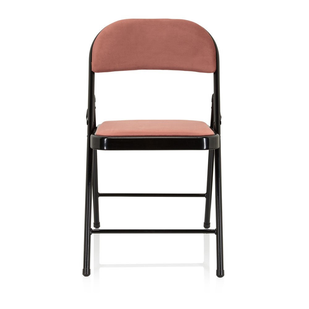 Product afbeelding: Vergaderstoel / bezoekersstoel / klapstoel hjh OFFICE TUDELA I fluweel, roze