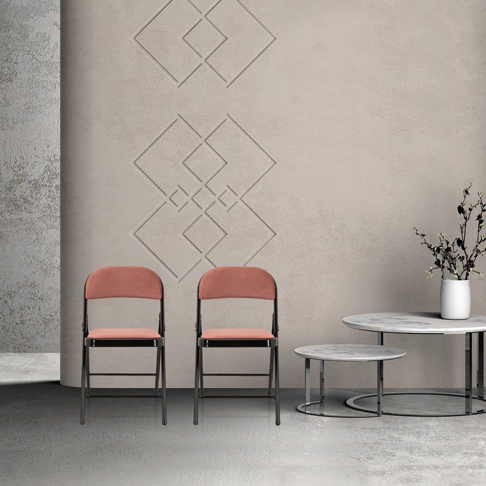 Productafbeelding nr. 6: Vergaderstoel / bezoekersstoel / klapstoel hjh OFFICE TUDELA I fluweel, roze