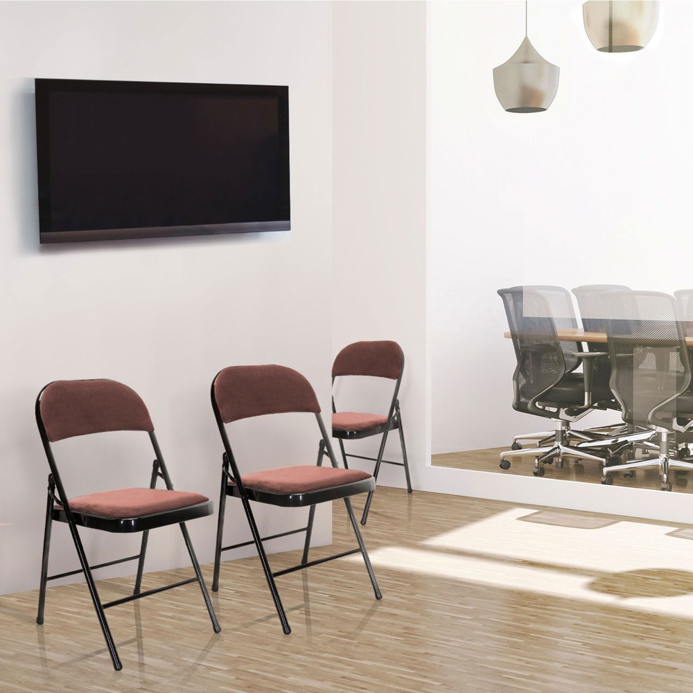 Productafbeelding nr. 7: Vergaderstoel / bezoekersstoel / klapstoel hjh OFFICE TUDELA I fluweel, roze