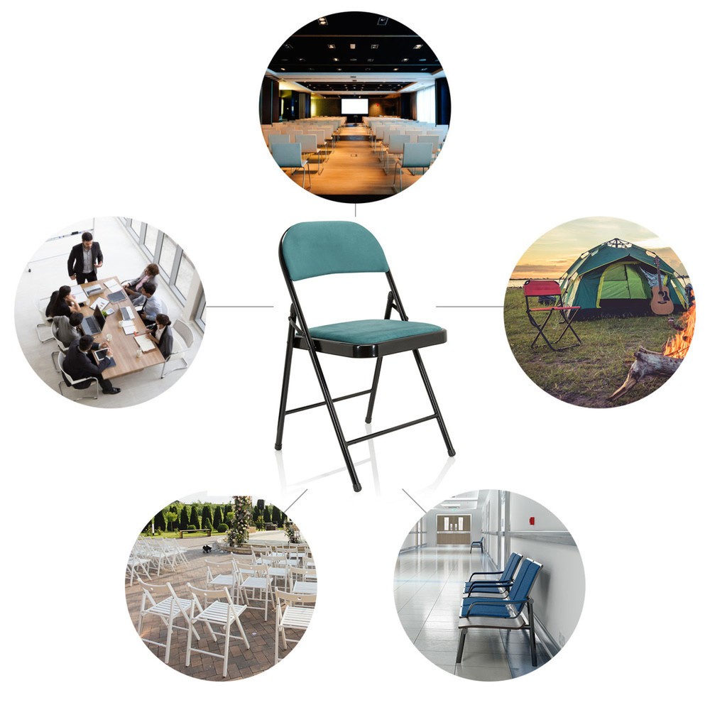 Productafbeelding nr. 9: Vergaderstoel / bezoekersstoel / klapstoel hjh OFFICE TUDELA I fluweel, turkoois
