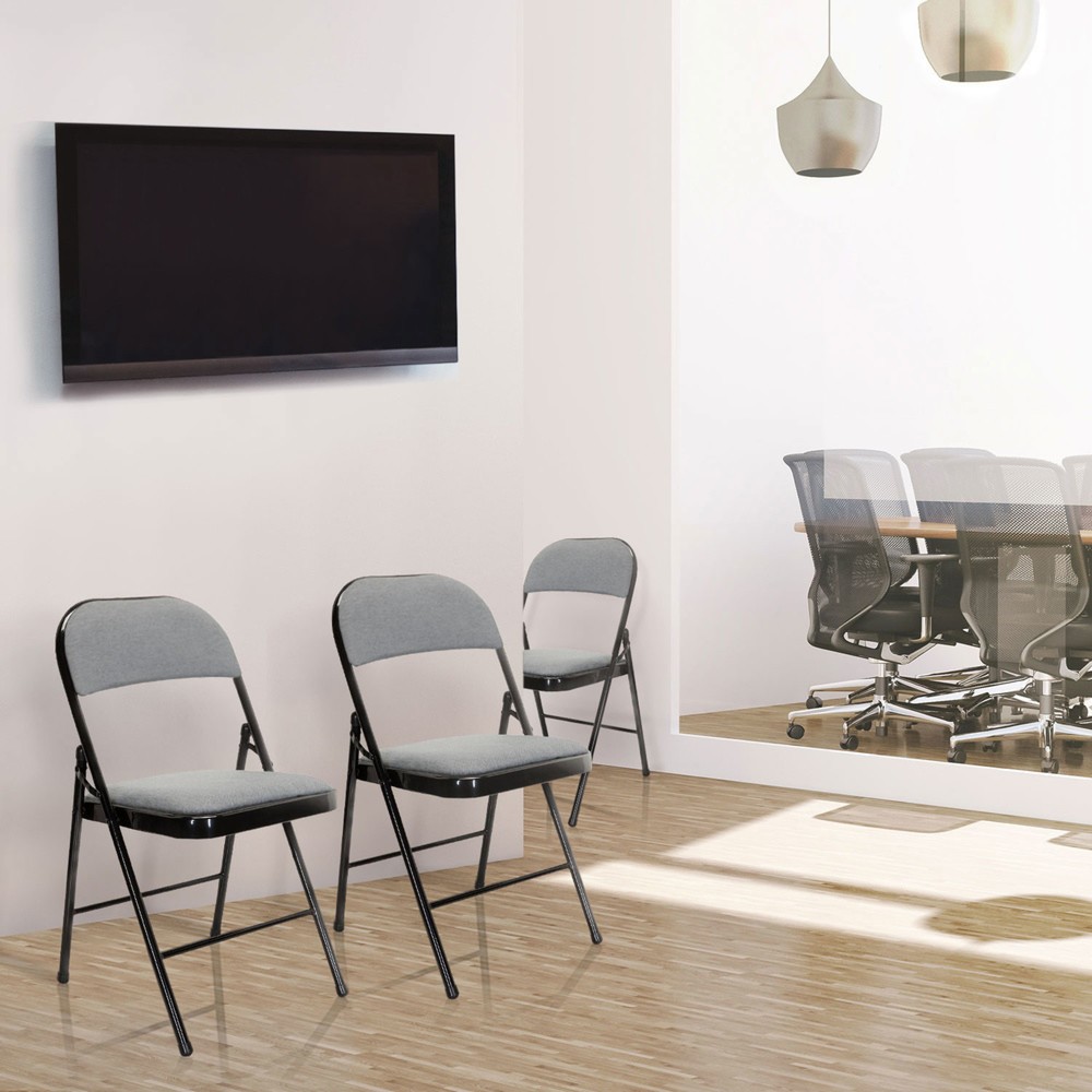 Productafbeelding nr. 8: Vergaderstoel / bezoekersstoel / klapstoel hjh OFFICE TUDELA II stof, lichtgrijs