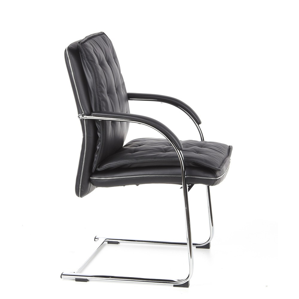Productafbeelding nr. 3: Vergaderstoel / sledestoel hjh OFFICE VILLA V nappaleer, zwart