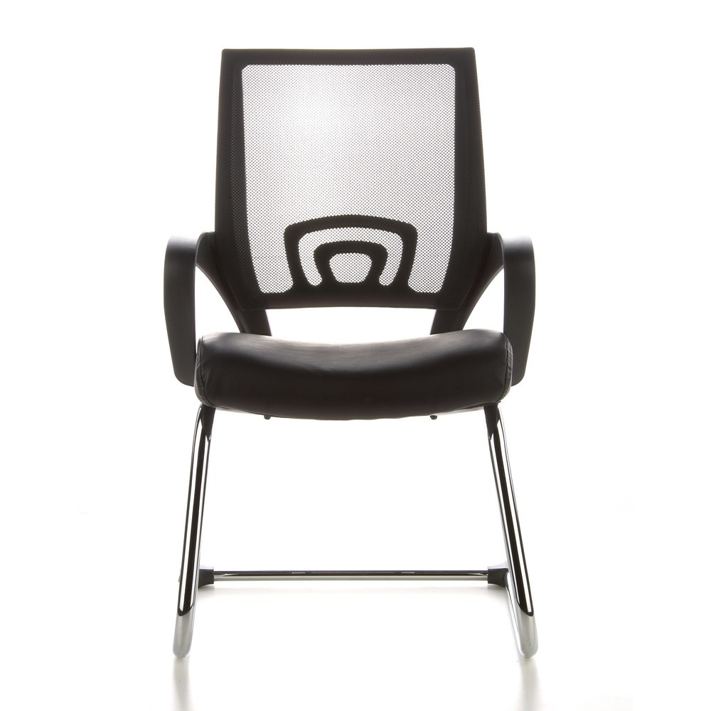 Product afbeelding: Vergaderstoel / sledestoel hjh OFFICE VISTO NET V netstof, zwart / chroom
