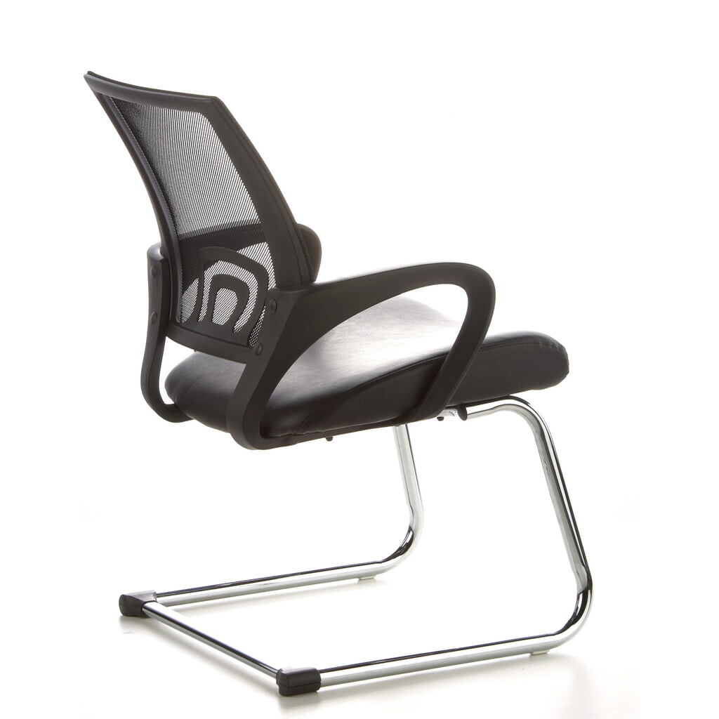 Productafbeelding nr. 4: Vergaderstoel / sledestoel hjh OFFICE VISTO NET V netstof, zwart / chroom