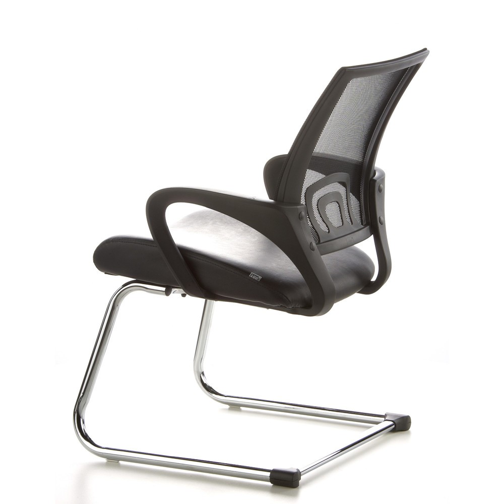 Productafbeelding nr. 8: Vergaderstoel / sledestoel hjh OFFICE VISTO NET V netstof, zwart / chroom