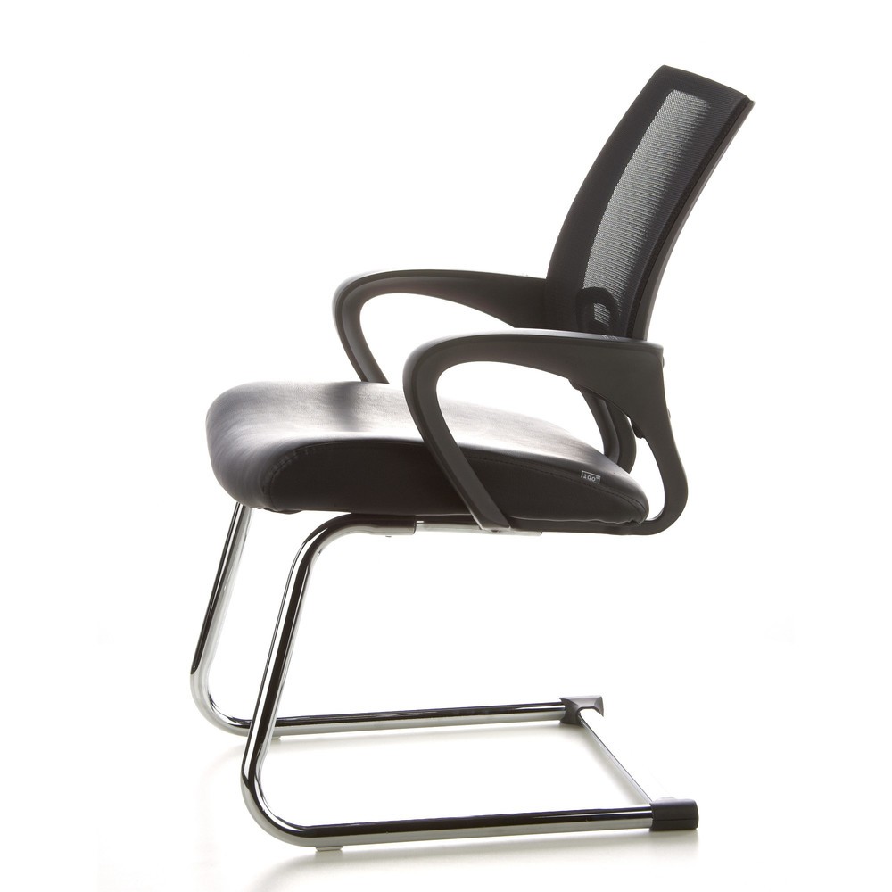 Productafbeelding nr. 9: Vergaderstoel / sledestoel hjh OFFICE VISTO NET V netstof, zwart / chroom
