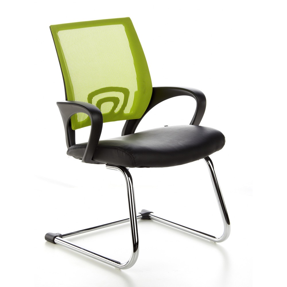 Productafbeelding nr. 3: Vergaderstoel / sledestoel hjh OFFICE VISTO NET V netstof, zwart / groen