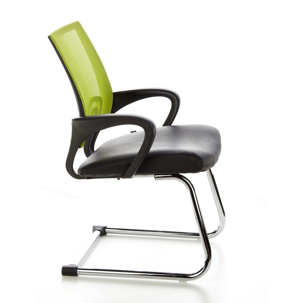 Productafbeelding nr. 4: Vergaderstoel / sledestoel hjh OFFICE VISTO NET V netstof, zwart / groen