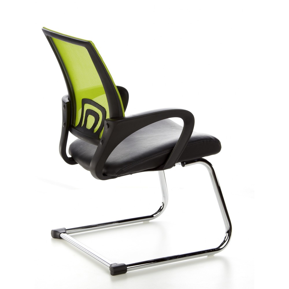 Productafbeelding nr. 5: Vergaderstoel / sledestoel hjh OFFICE VISTO NET V netstof, zwart / groen