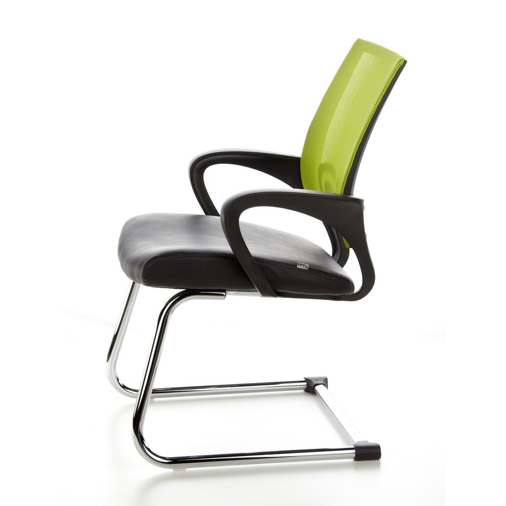 Productafbeelding nr. 9: Vergaderstoel / sledestoel hjh OFFICE VISTO NET V netstof, zwart / groen