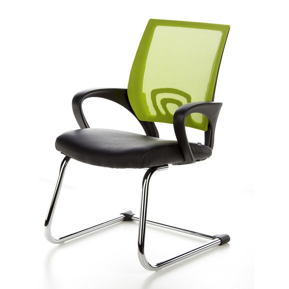 Productafbeelding nr. 10: Vergaderstoel / sledestoel hjh OFFICE VISTO NET V netstof, zwart / groen