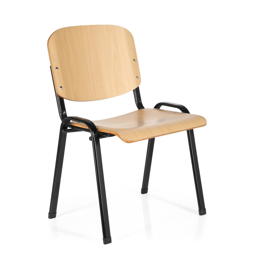 Productafbeelding nr. 2: Vergaderstoel / bezoekersstoel hjh OFFICE XT 600, zwart / beuk